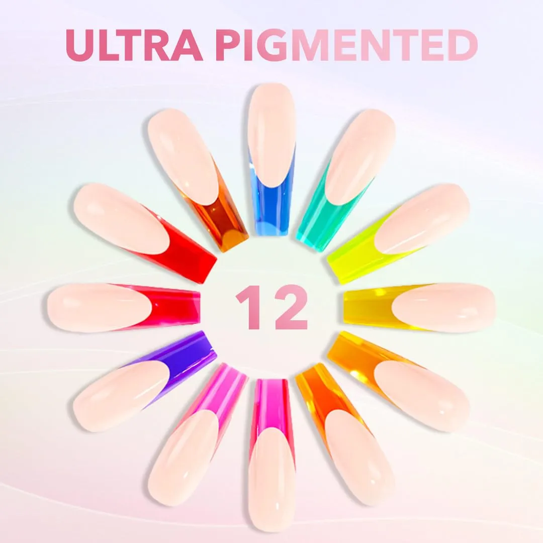 KIARA SKY Jelly Tints Soak Off Gel Polish 0.5 Fl Oz, Fairy Duster (red and pink mix)