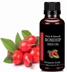 krinal Rosehip Seed Oil 100% Pure & Natural Therapeutic Grade Organic Cold Pressed Unrefined (30ml)