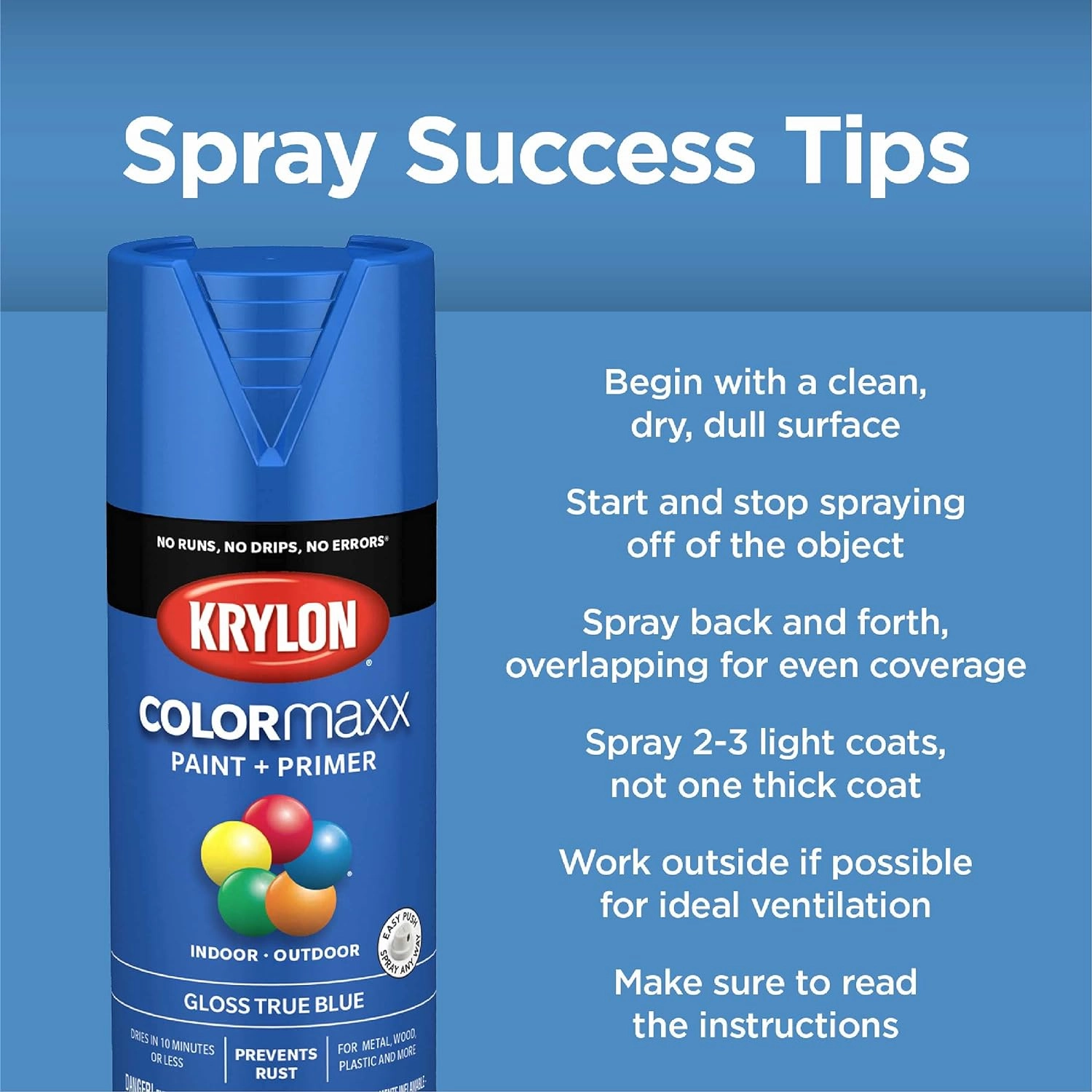 Krylon K05554007 COLORmaxx Spray Paint and Primer for Indoor/Outdoor Use, Satin Almond, 12 Ounce (Pack of 1)