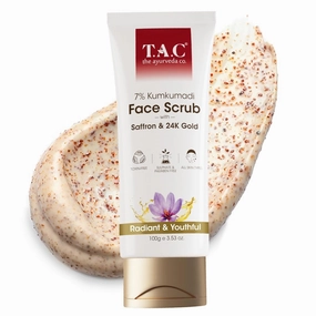Kumku.madi Face Scrub With Saffron & Manjistha | Removes Dead Skin, Reduces Pigmentation & Enhances Glow | Gentle Exfoliation | Non-Drying | For All Skin Types | 100gm
