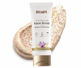 Kumkumadi Face Scrub with Saffron and 24K Gold, Gentle Exfoliating Cleanser for All Skin Types,100gm