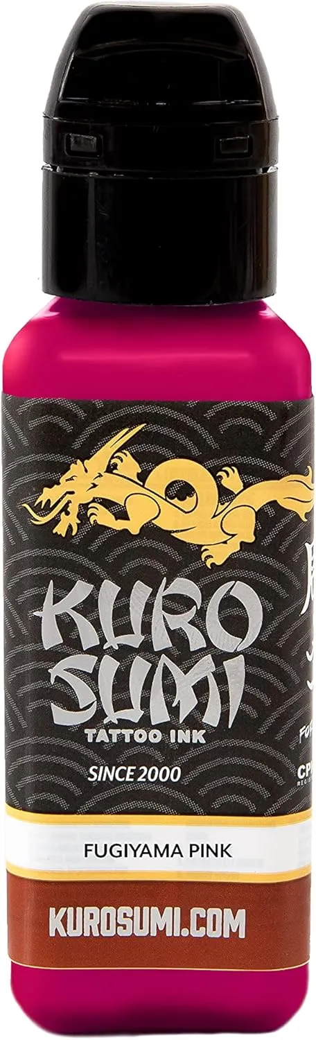 Kuro Sumi Fugiyama Pink, Vegan Friendly, Professional Ink 3oz