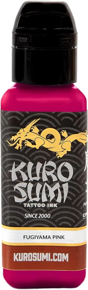 Kuro Sumi Fugiyama Pink, Vegan Friendly, Professional Ink 3oz