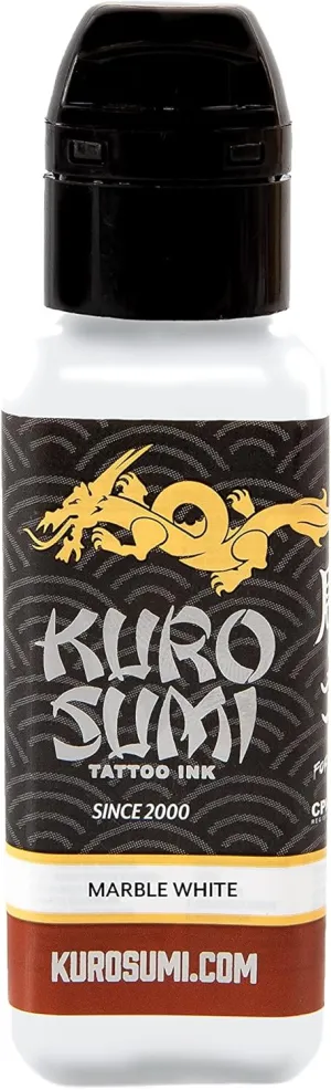Kuro Sumi Marble White, Vegan Friendly, Professional Ink 3oz