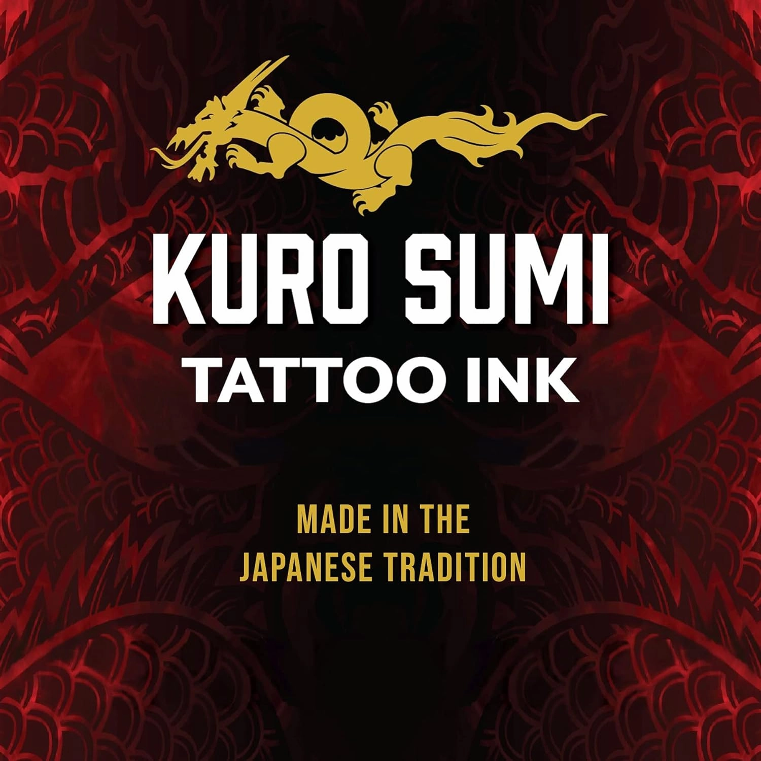 Kuro Sumi Japanese Tattoo Color Ink Pigments, Vegan Professional Tattooing Inks, Deep Cherry Shading, 6 Ounce