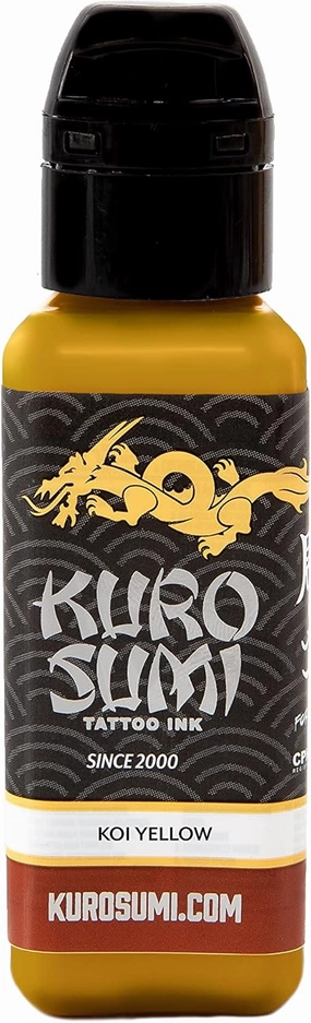 Kuro Sumi Koi Yellow, Vegan Friendly, Professional Ink 3oz