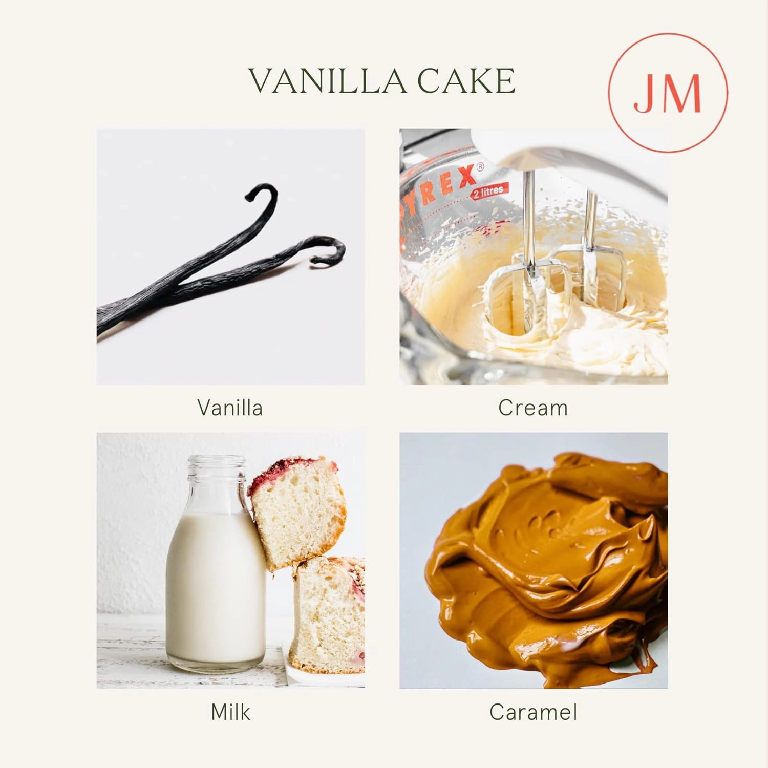 LA JOLIE MUSE Vanilla Cake Candle, Scented Candles, Luxury Candle Gift, 70 Hours Burning Time, Candle Gift for Holiday, Natural Soy Candle for Home Scented