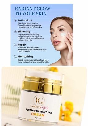 LaaBelle Glow Perfect Radiant Skin Cream, Antioxidant Whitening Moisturizer, 1.76oz, Anti-Aging Face Cream