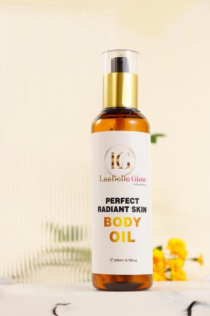 LaaBelleGlow Perfect Radiant Skin Body Oil, 6.76 fl oz, Moisturizing Glow Oil