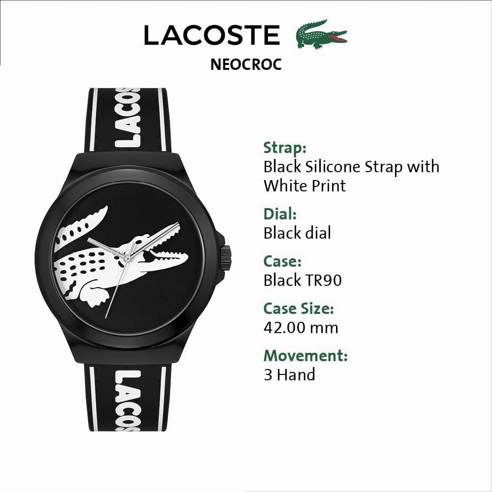 Lacoste Neocroc Men's Quartz Watch - Multicolor Statement Timepiece