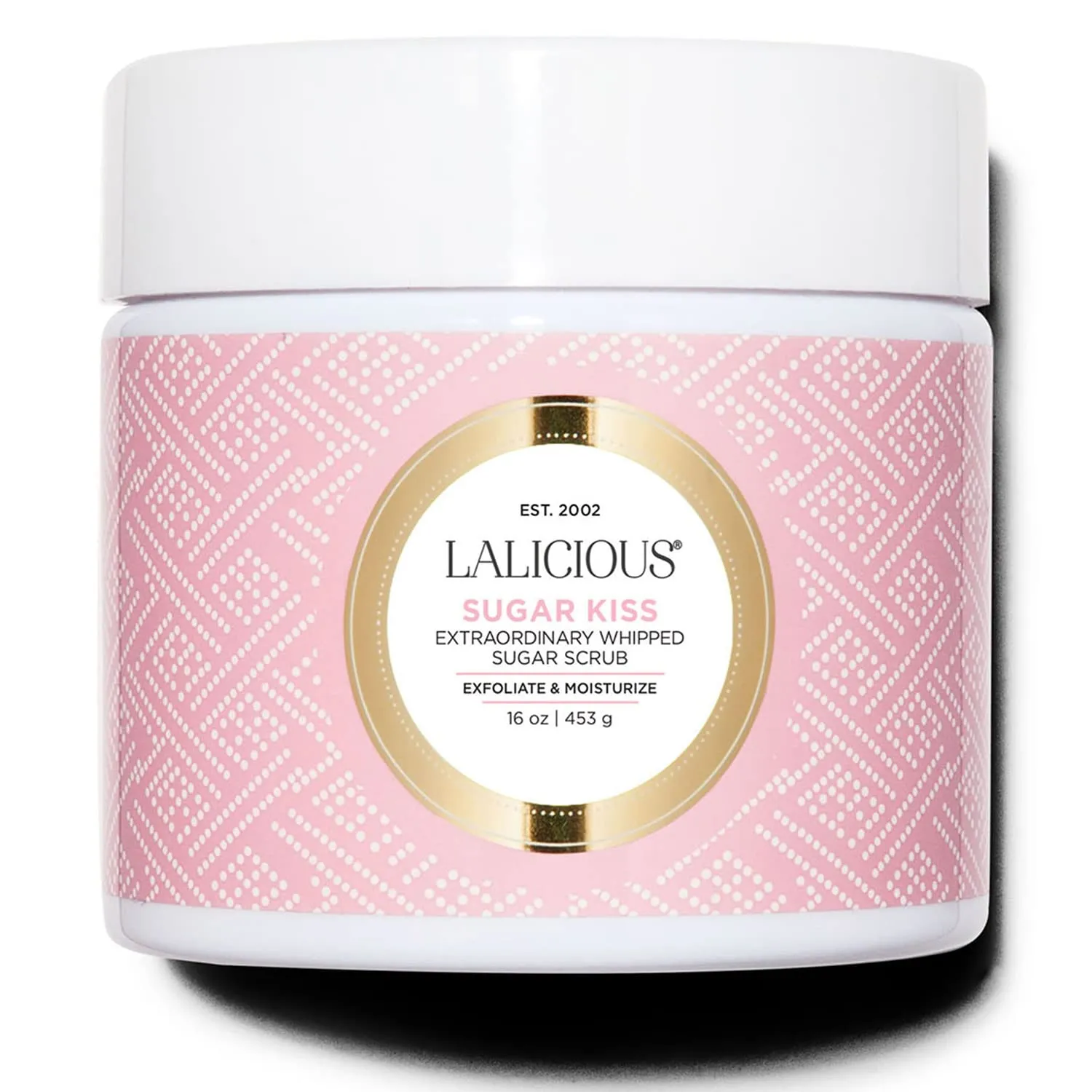 LALICIOUS Sugar Kiss Sugar Scrub, Exfoliating Body Scrub, Moisturizing Extraordinary Whipped Body Exfoliator, Gentle Exfoliating Body Scrubber Exfoliator for Radiant Skin, No Parabens - 16oz