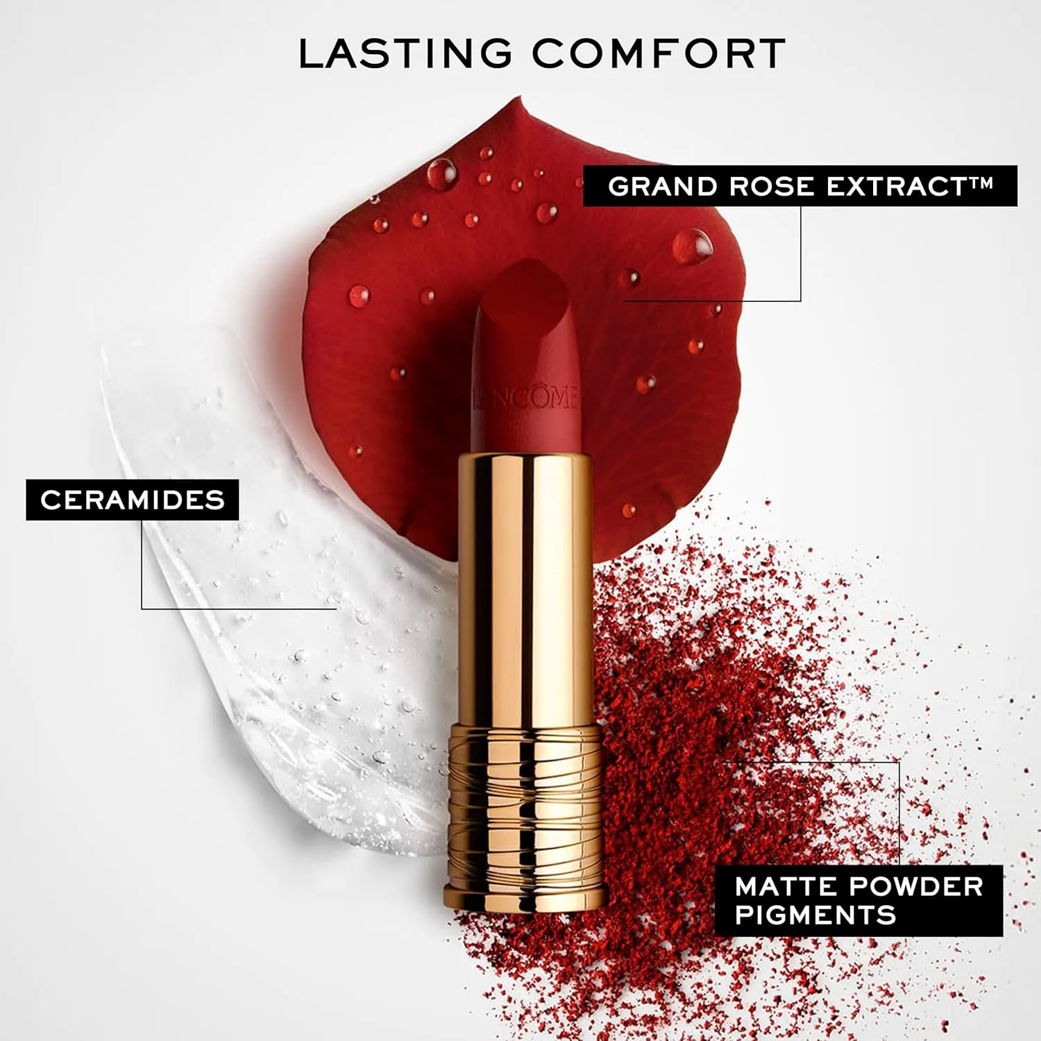 Lancôme L'Absolu Rouge Drama Matte Lipstick - Bold Matte Finish - Lasting Comfort & Hydration