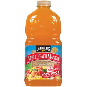 Langers 100% Juice with Vitamin C, Apple Peach Mango, 64 Ounce (Pack of 8)