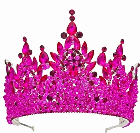 Large Tiaras and Crowns for Women Crystal Tall Pageant Crowns Rhinestone Royal Queen Headband Princess Quinceanera Headpieces for Wedding Birthday Prom Party Costume Cosplay