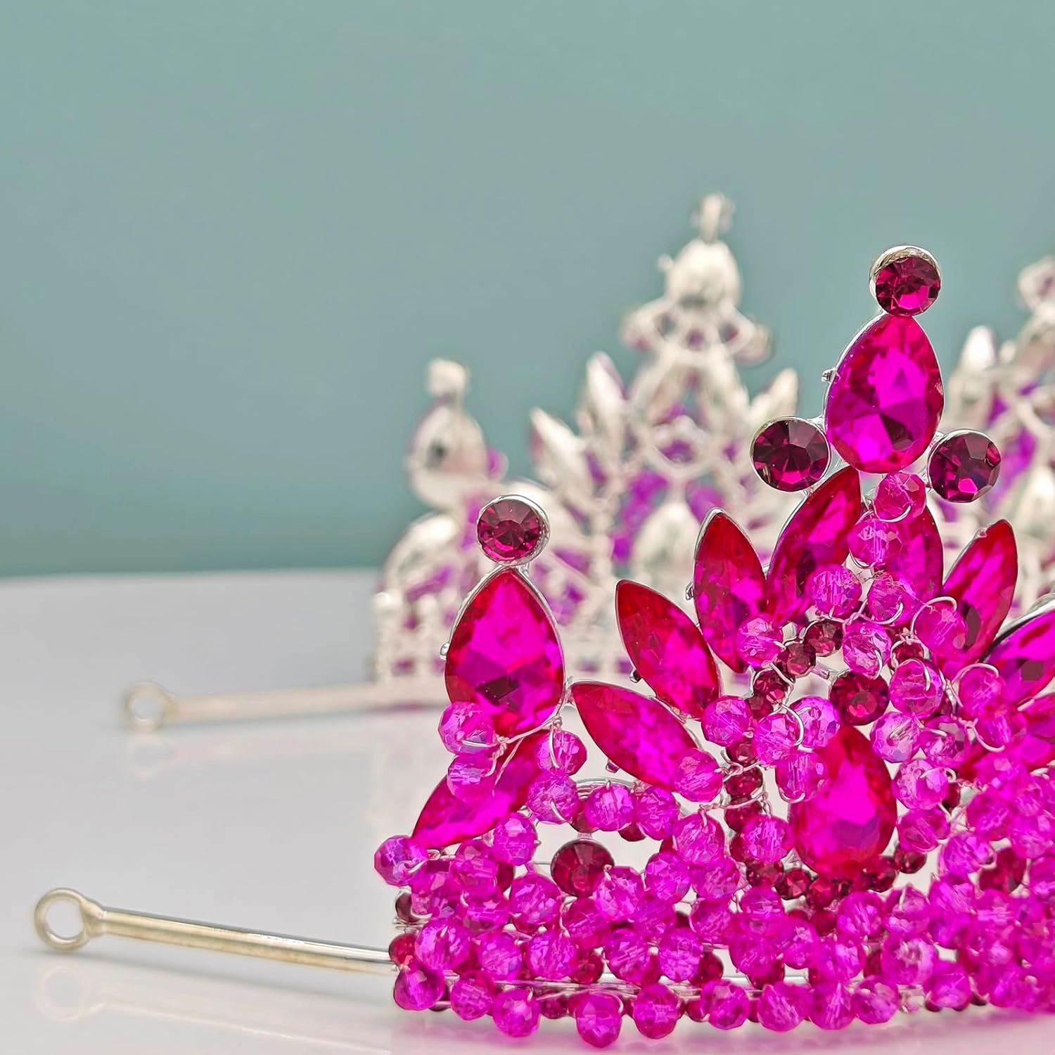 Large Tiaras and Crowns for Women Crystal Tall Pageant Crowns Rhinestone Royal Queen Headband Princess Quinceanera Headpieces for Wedding Birthday Prom Party Costume Cosplay