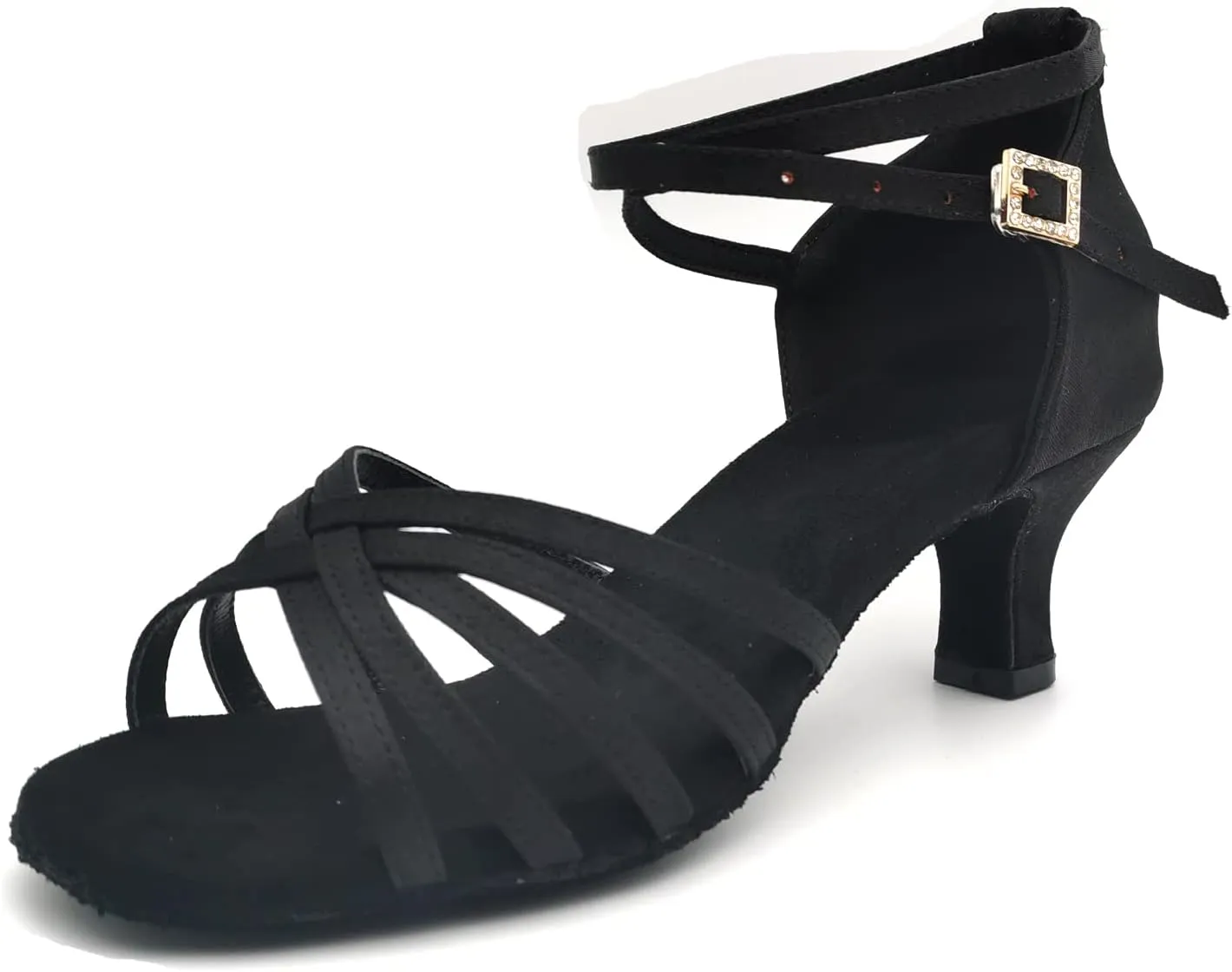 Latin Dance Shoes for Women Satin Professional Indoors ONLY Ballroom Salsa Cha-cha Practice Performance Dance Shoes