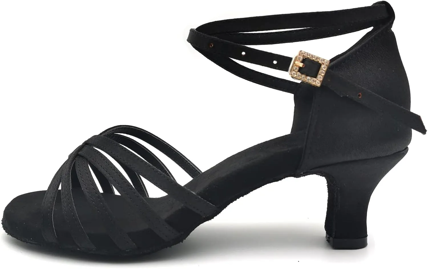 Latin Dance Shoes for Women Satin Professional Indoors ONLY Ballroom Salsa Cha-cha Practice Performance Dance Shoes