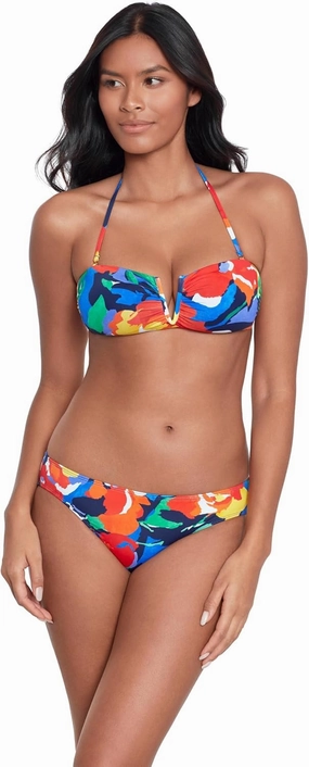 Lauren Ralph Lauren Women's Bold Abstract Floralv Wire Bandeau Top
