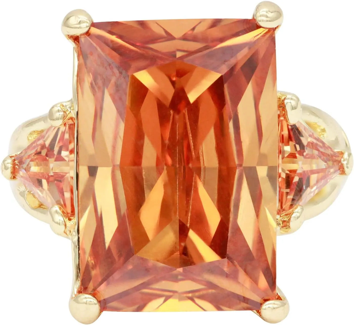 Lavencious Big Bold Radiant CZ Stones Stretch Rings for Women Size for 7-9