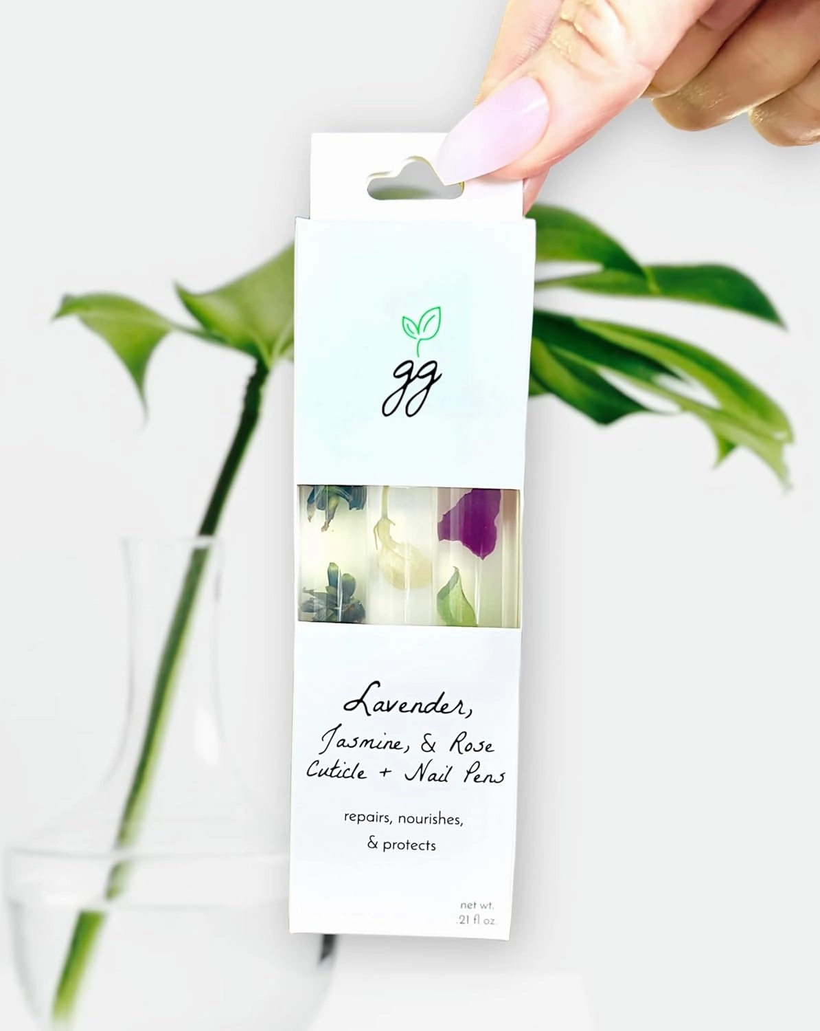 Lavender, Jasmine, and Rose Cuticle Oil Trio by Greenmade goods- Professional Manicure and Pedicure Set- Nourishes, Strengthens, Protects (Pack of 3)