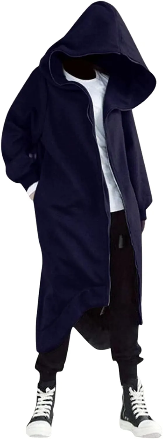 LCMTWX Mens Hoodies Pullover Casual Loose Solid Hooded Sweater Top Heavyweight Fleece Hoodie Sports Hooded Jacket Full Zip