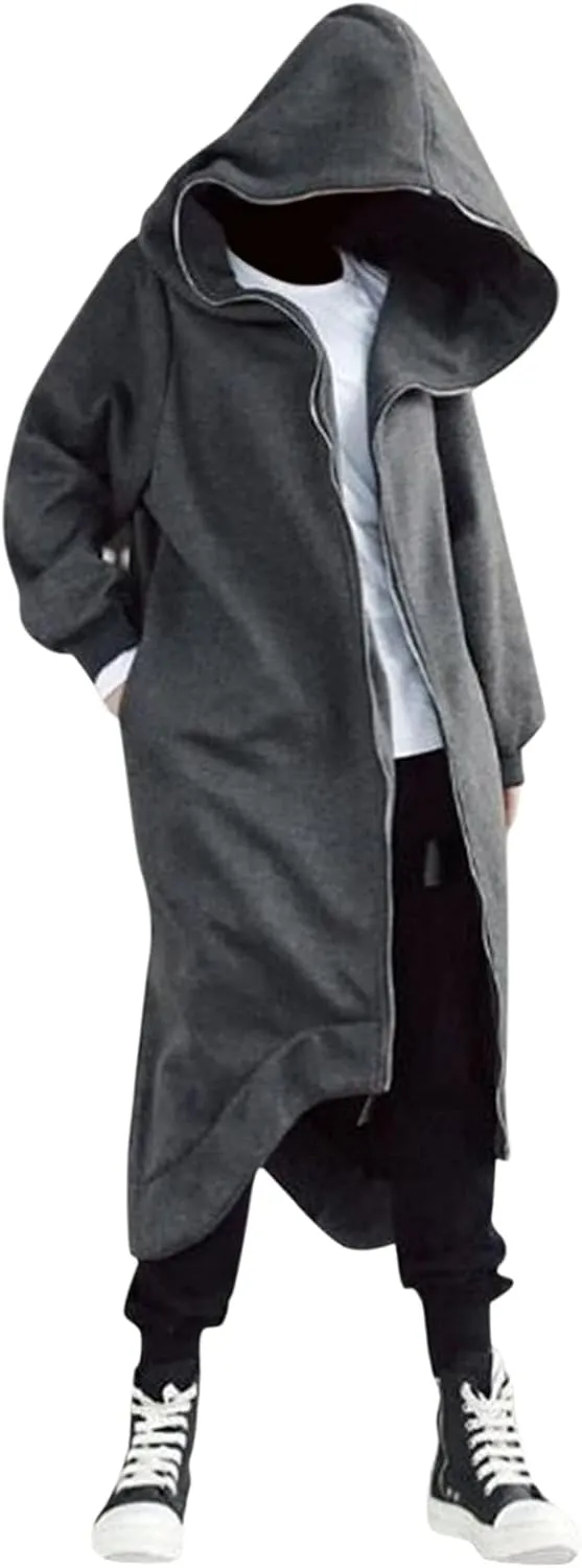 LCMTWX Mens Hoodies Pullover Casual Loose Solid Hooded Sweater Top Heavyweight Fleece Hoodie Sports Hooded Jacket Full Zip