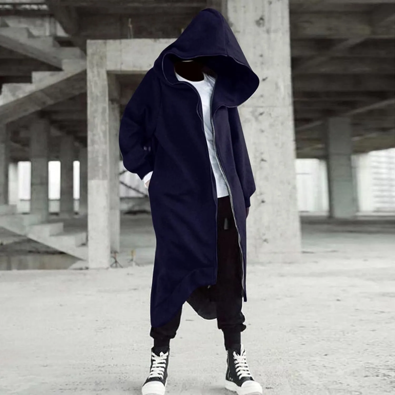 LCMTWX Mens Hoodies Pullover Casual Loose Solid Hooded Sweater Top Heavyweight Fleece Hoodie Sports Hooded Jacket Full Zip
