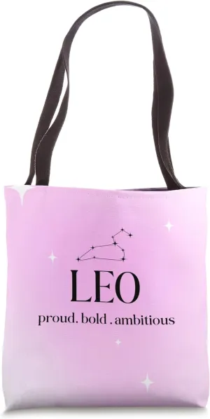 Leo Proud Bold Ambitious Zodiac Sign Astrology Horoscope Tote Bag