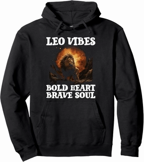 Leo Vibes: Bold Heart, Brave Soul Pullover Hoodie
