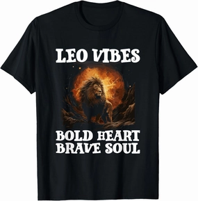 Leo Vibes: Bold Heart, Brave Soul T-Shirt