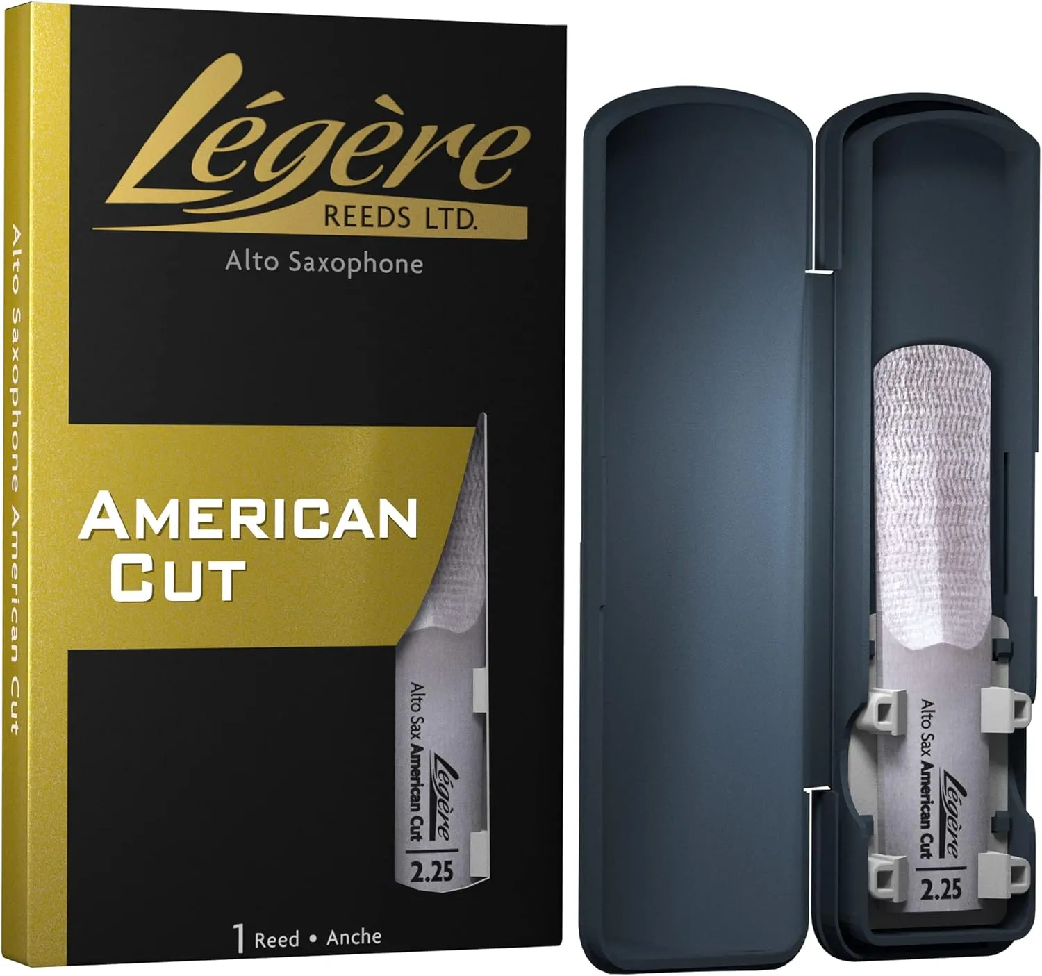 Légère Reeds - Alto Saxophone Reed, American Cut, Strength 2.25 (ASA2.25) - Premium Synthetic Woodwind Reed