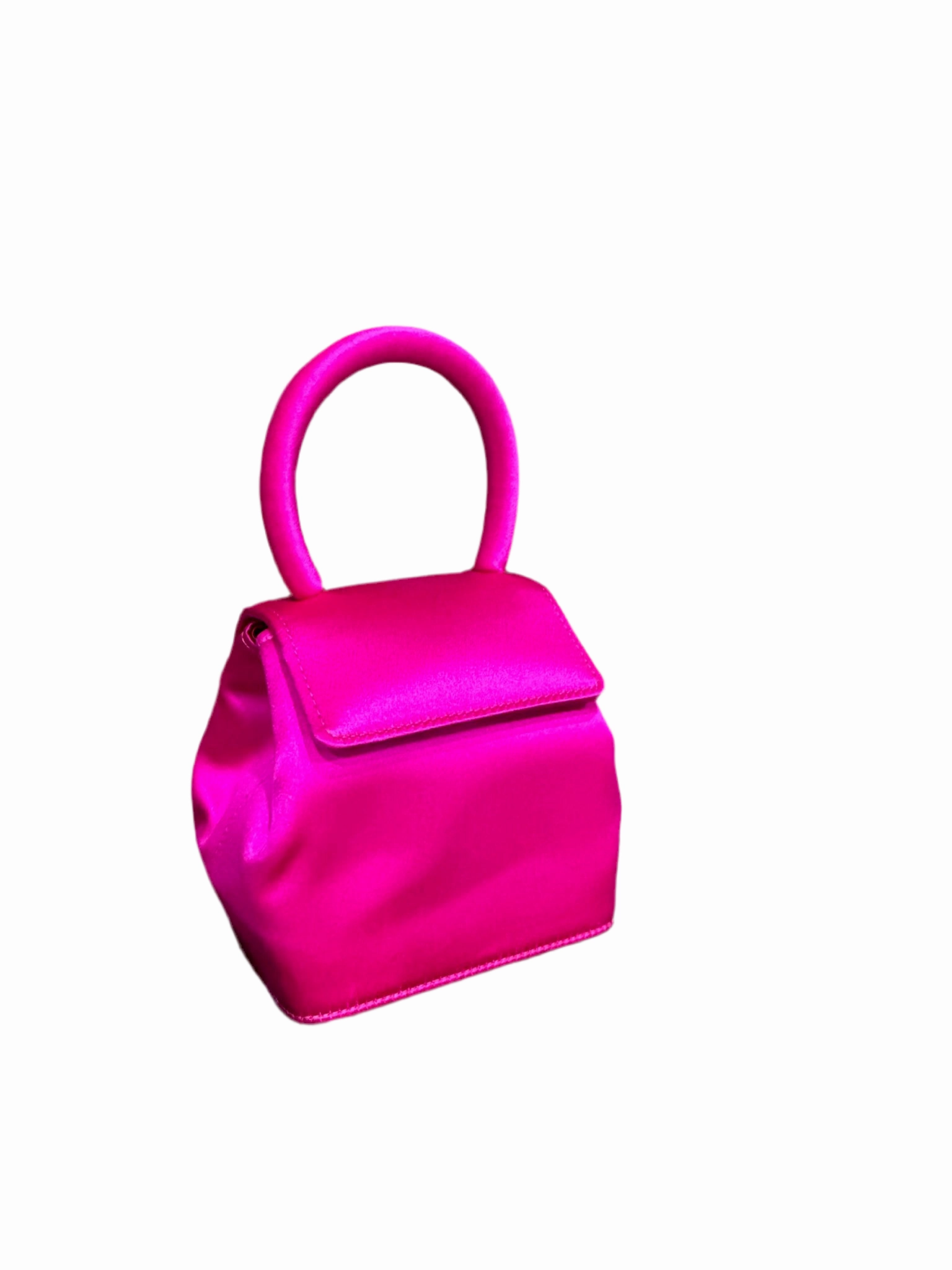 Like New Rubeus Milano Satin Fuchia Liza Mini Bag
