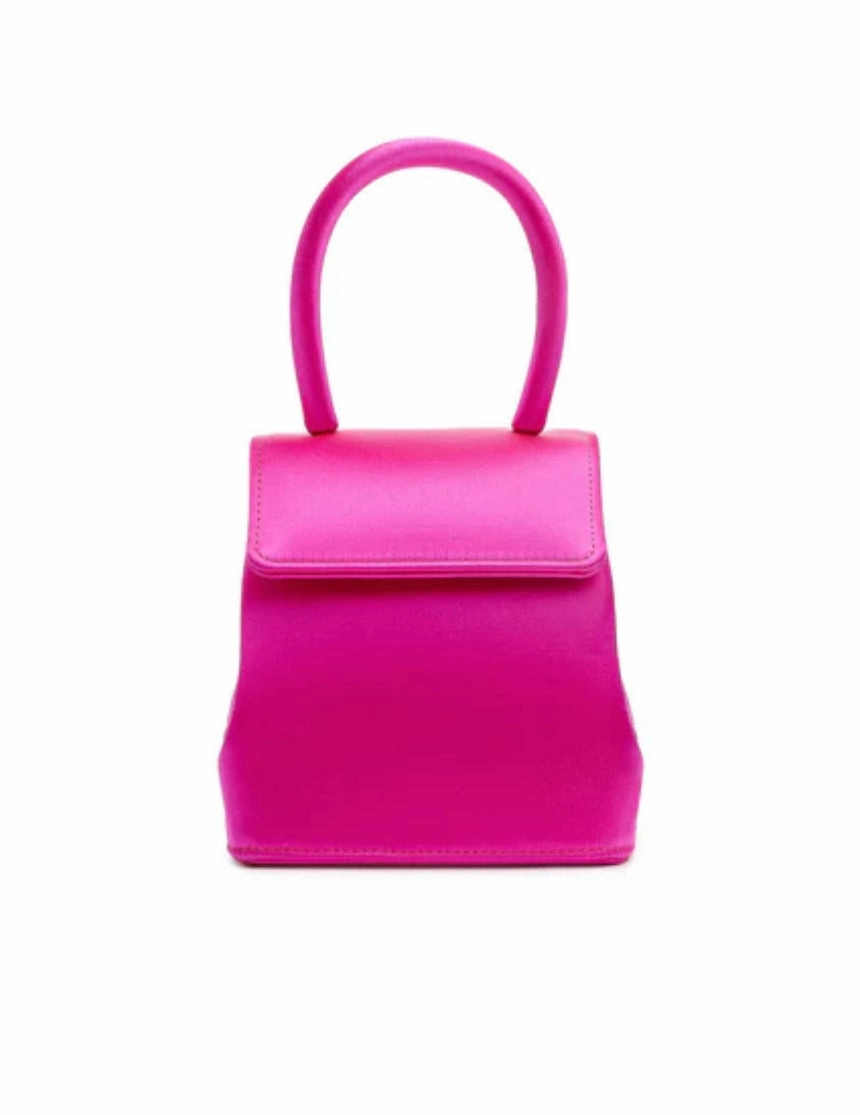 Like New Rubeus Milano Satin Fuchia Liza Mini Bag
