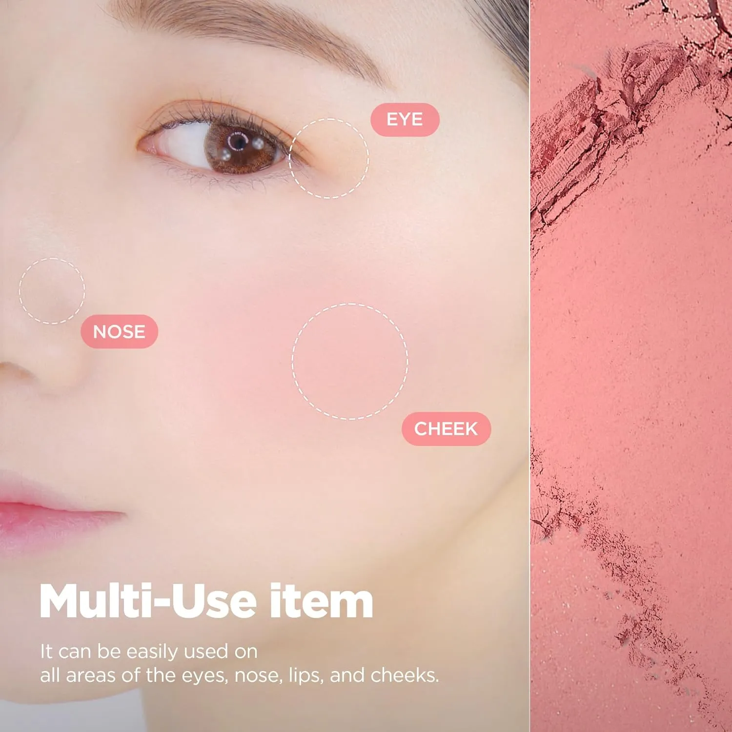 lilybyred Luv Beam Cheek | Heart-Shaped Korean Powder Blush, Soft Matte Finish with Subtle Shimmer, Blendable & Buildable, Lightweight & Long-Lasting, Natural Flush, 0.16 oz. (03 Flush Orange)