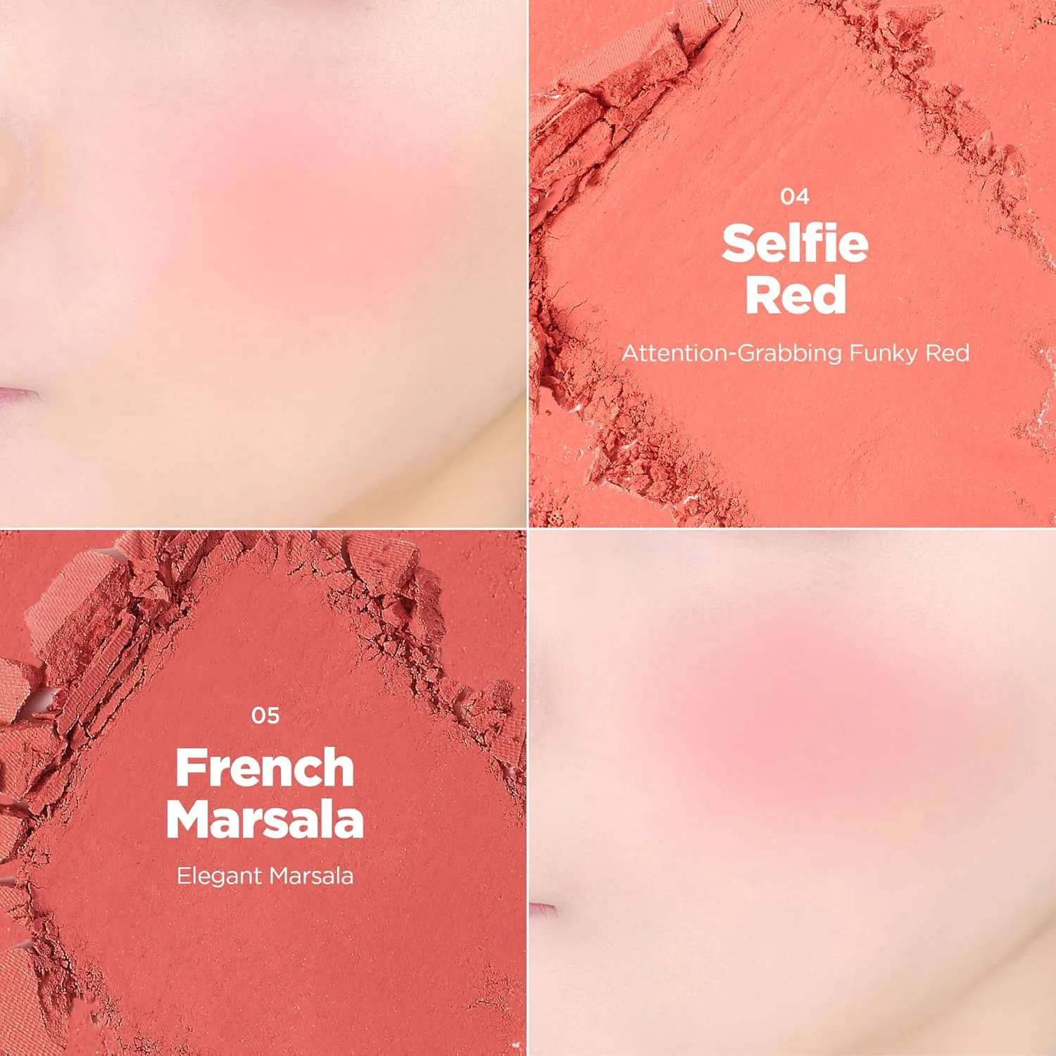 lilybyred Luv Beam Cheek | Heart-Shaped Korean Powder Blush, Soft Matte Finish with Subtle Shimmer, Blendable & Buildable, Lightweight & Long-Lasting, Natural Flush, 0.16 oz. (03 Flush Orange)
