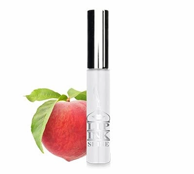 LIP INK Vegan Flavored Lip Shine Moisturizer - Peach | 100% Natural, Organic, Vegan, & Kosher Makeup for Women by Lip Ink International Handcrafted and Made in America