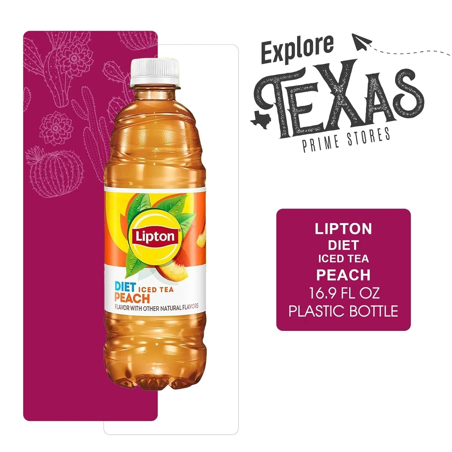 Lipton Diet 16-Pack Diet Peach Iced Black Tea Plastic Bottle 16.9 fl oz