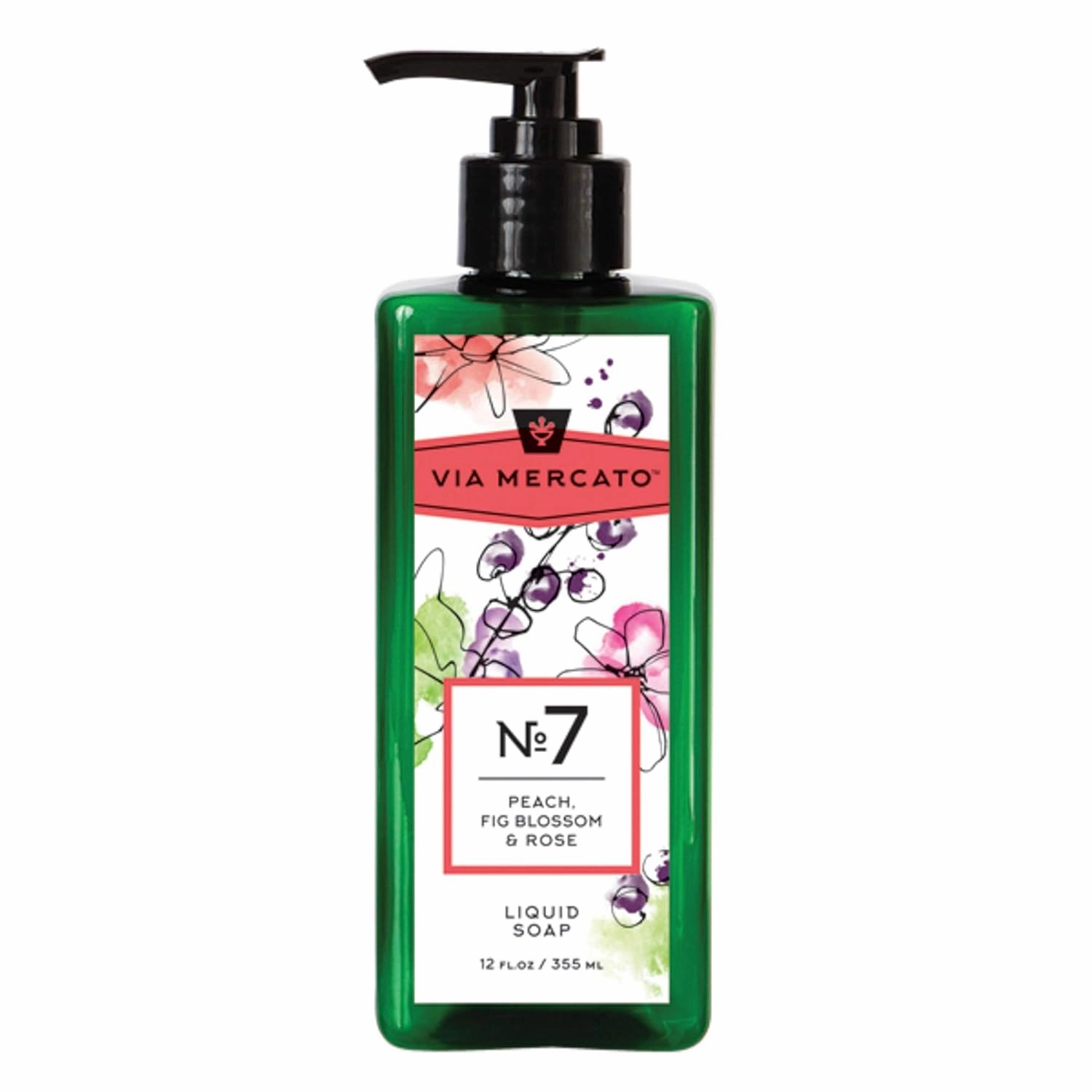 Liquid Soap, Shea Butter Enriched (12 oz), No. 7 - Peach, Fig Blossom & Rose