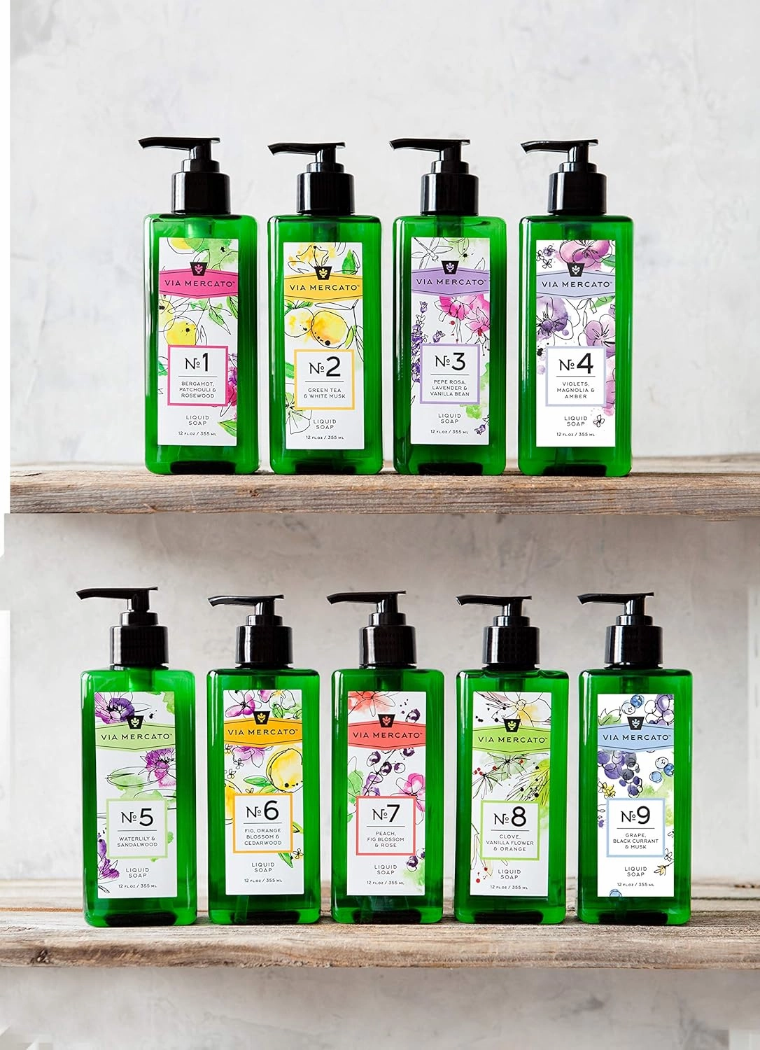 Liquid Soap, Shea Butter Enriched (12 oz), No. 7 - Peach, Fig Blossom & Rose