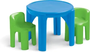 Little Tikes Bright 'n Bold Table & Chairs, Green/Blue, 24 x 24 x 18