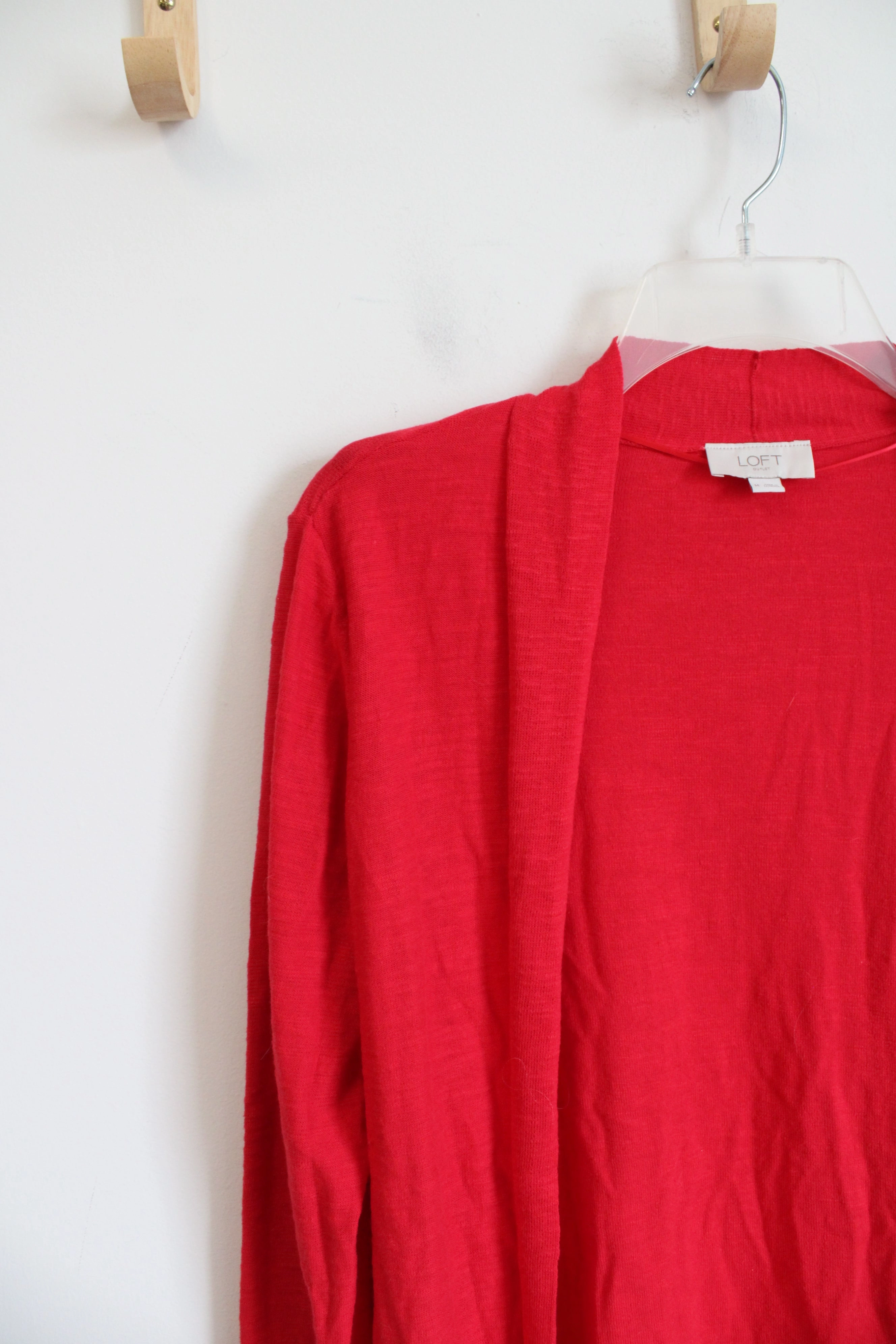 LOFT Red Cardigan | M