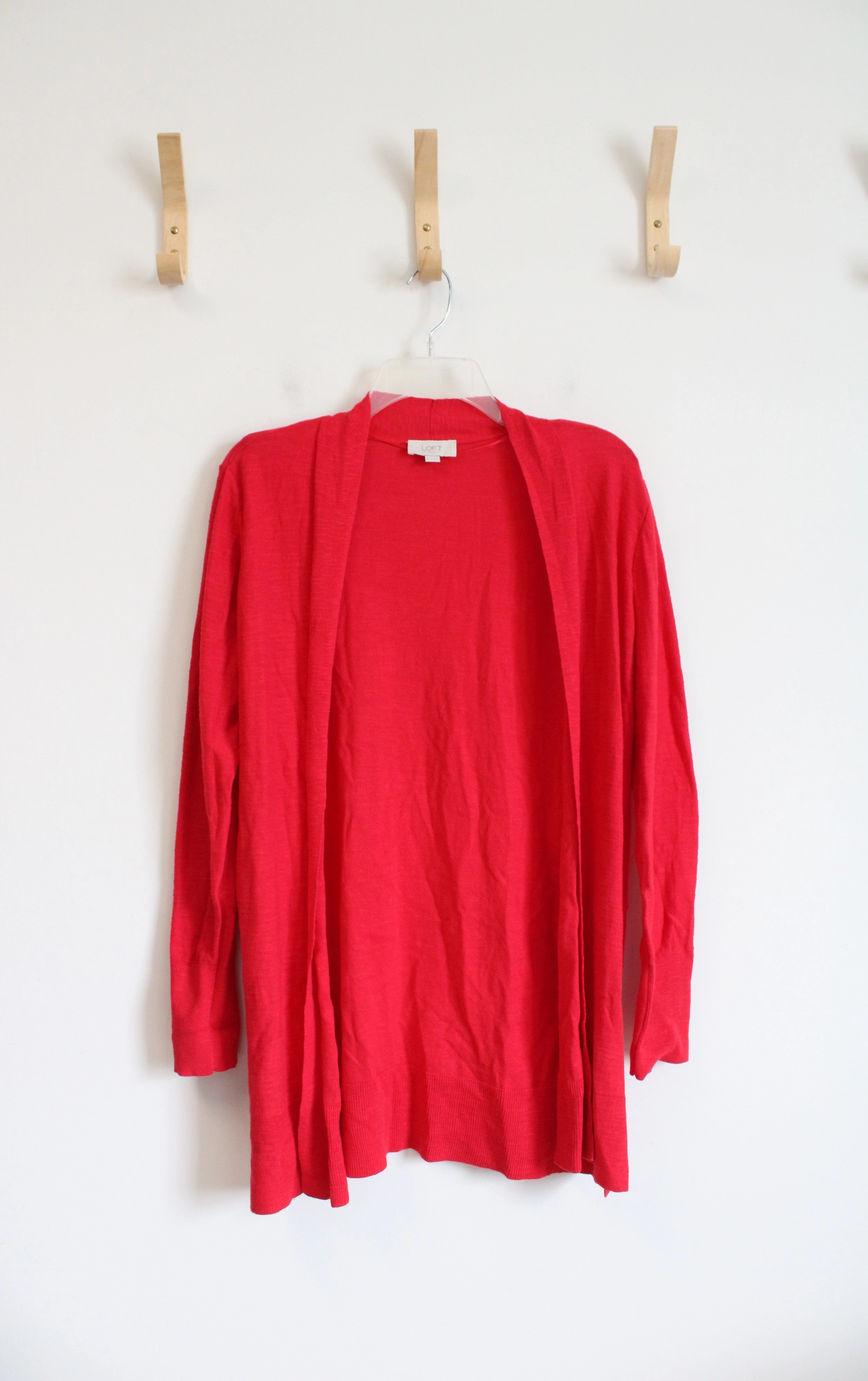 LOFT Red Cardigan | M