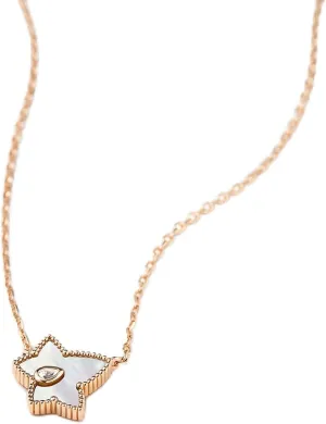 LOLA ROSE Exquisite Mother of Pearl Bead Necklace - 450mm Adjustable Long Chain, Unique Octagon Design with Synthetic Cubic Zirconia, Exuding Elegance