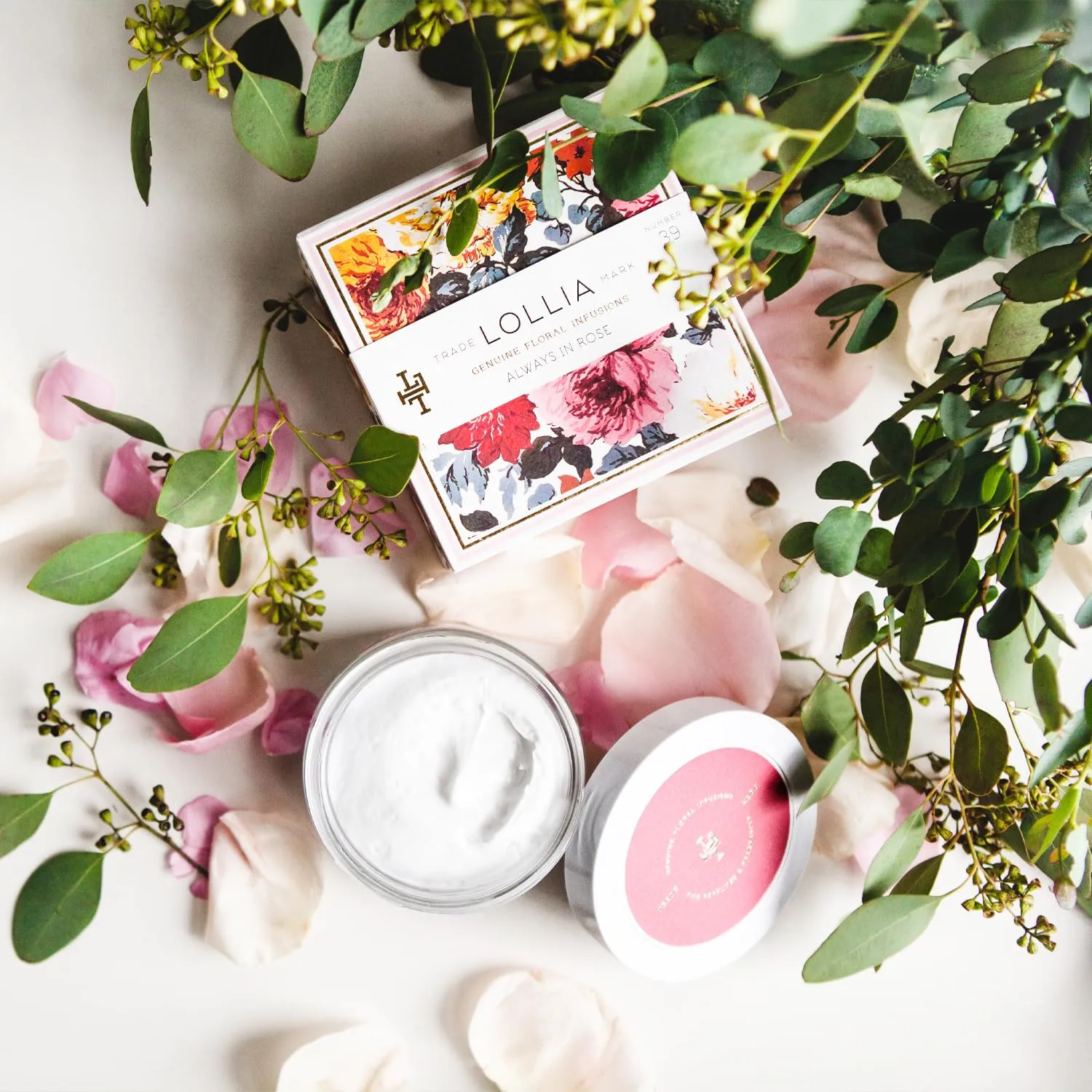 LOLLIA Always in Rose Body Butter, 5.5 oz. - Rose & Hibiscus Fragrance – Shea Butter & Cocoa Butter, Body Lotion for Women, Hydrating & Smooth Body Moisturizer