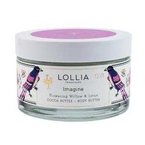 LOLLIA Imagine Body Butter, 5.5 oz. - Flowering Willow & Lotus Fragrance - Shea Butter & Cocoa Butter, Body Lotion for Women, Hydrating & Smooth Body Moisturizer