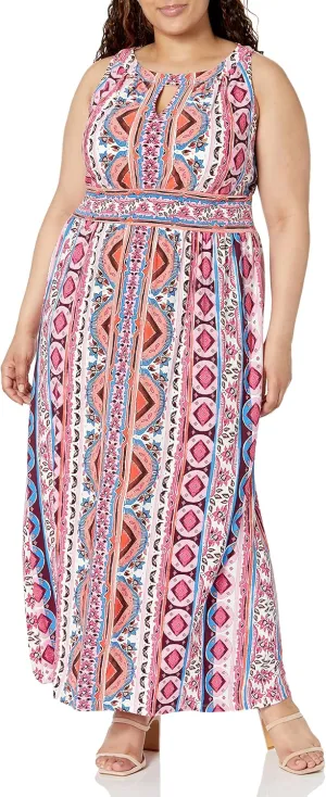 London Times Women's Halter Neckline Signature Morris Maxi Dress Vacation Occasion Event Guest of