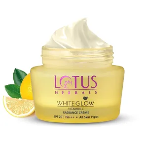 Lot.us Herbals WhiteGlow Vitamin C Radiance Cream | SPF 20 | For Dark Spots & Dull Skin | Anti- Pollution | 50g, 1.76 oz