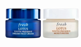 Lotus Youth Preserve Moisturizer, Dream Cream, and Rose Deep Hydration Deluxe Travel Size .5oz / 15mL