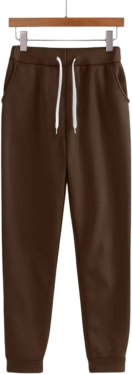 Lounge Matching Set Solid Color with Hat Sports Suit Women Fashion Slim Sweatpants with Multi Pockets