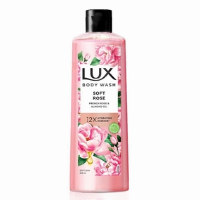 Lu-x Shower Gel, French Rose Fragrance & Almond Oil Bodywash, With Glycerine For Soft & Glowing Skin, Paraben Free, 245 ml